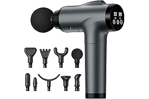 Pistola de Masaje Muscular, Masajeador Eléctrico para Masajes de Espalda y Cuerpo