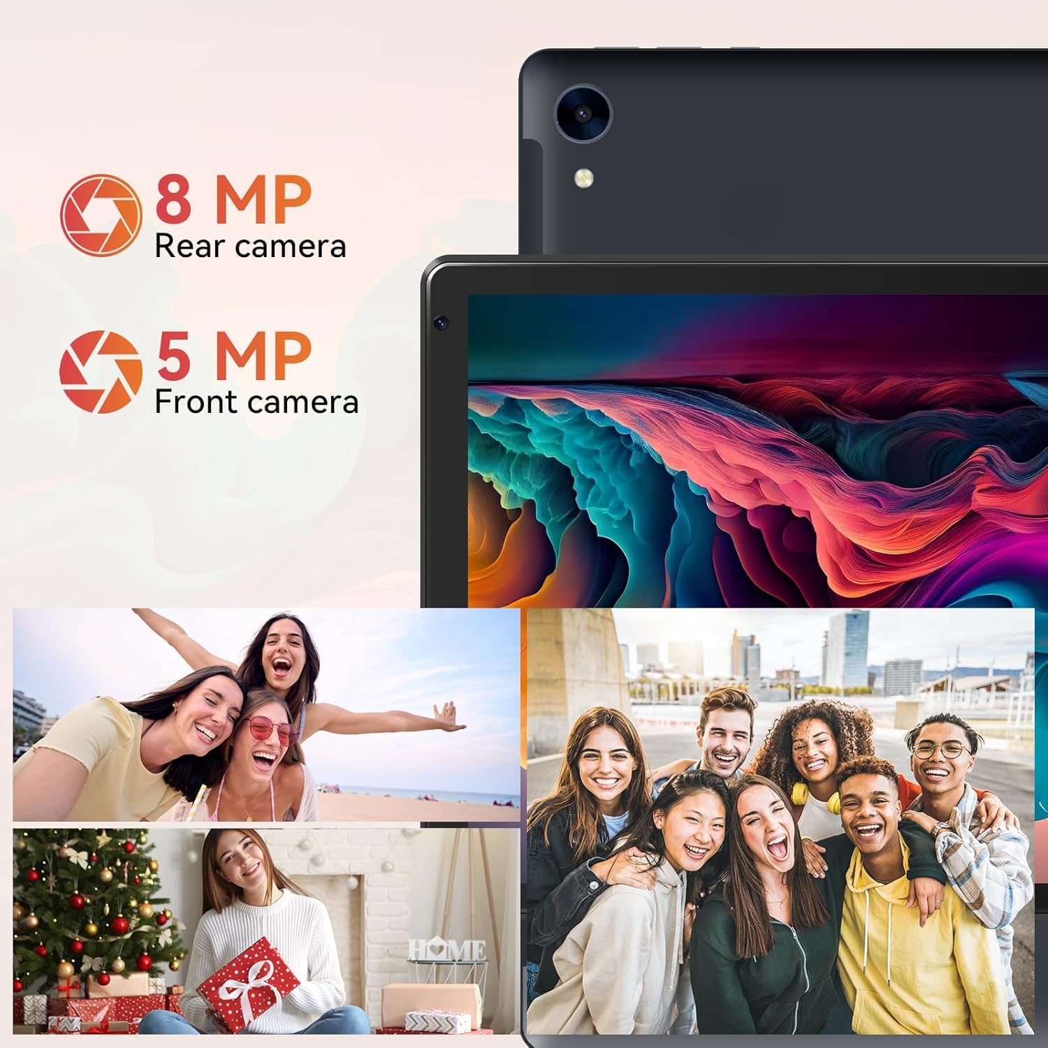 2026 Latest Tablet,10.1" Android 15 Tablet with Octa-core Processor 24GB RAM 128GB ROM HD IPS Touchscreen, Wi-Fi 6, BT 5.0, Dual Camera, Android Tablets — view 5