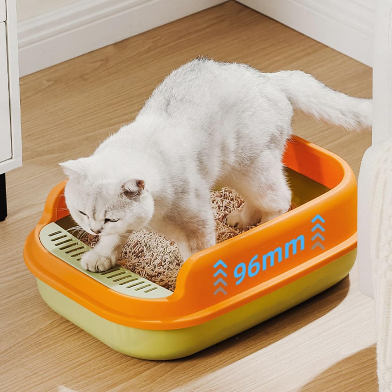 Amazon | 半密閉式 子猫 猫用トイレ 36*51.5*16cm 子猫 オープンタイプ