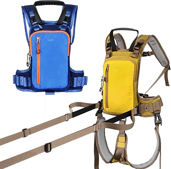 QOGIR Ski Harness for Kids Teach Your Child The Speed Control of Skiing with Mini Backpack and Adjustable Seat Harness