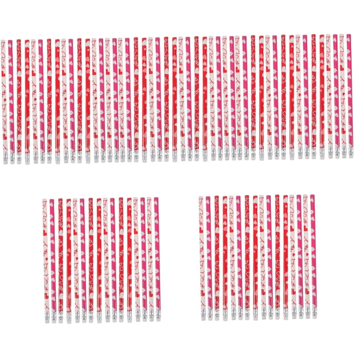 VILLCASE 5 Ensembles Crayon Saint Valentin Crayons De Golf Avec Gommes Aiguiseur Électrique Stylo De Croquis Approvisionnement Scolaire Faveur Étudiante Accessoires En Bois 50 Pièces * 5