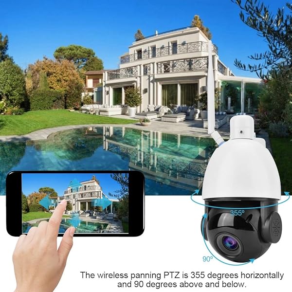 Telecamera di sicurezza Ptz Outdoor 30x Zoom Telecamera dome impermeabile Wifi Night Vision   Intelligent Motion Detection Alarm   Motion Tracking   Controllo AAP Supporto 128G Tf   Two Way Voieu