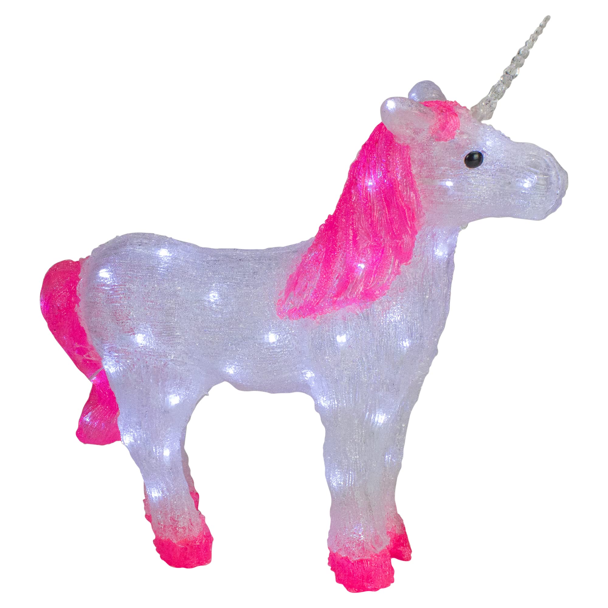 Northlight Lighted Commercial Grade Acrylic Unicorn Christmas Display Decoration, 23