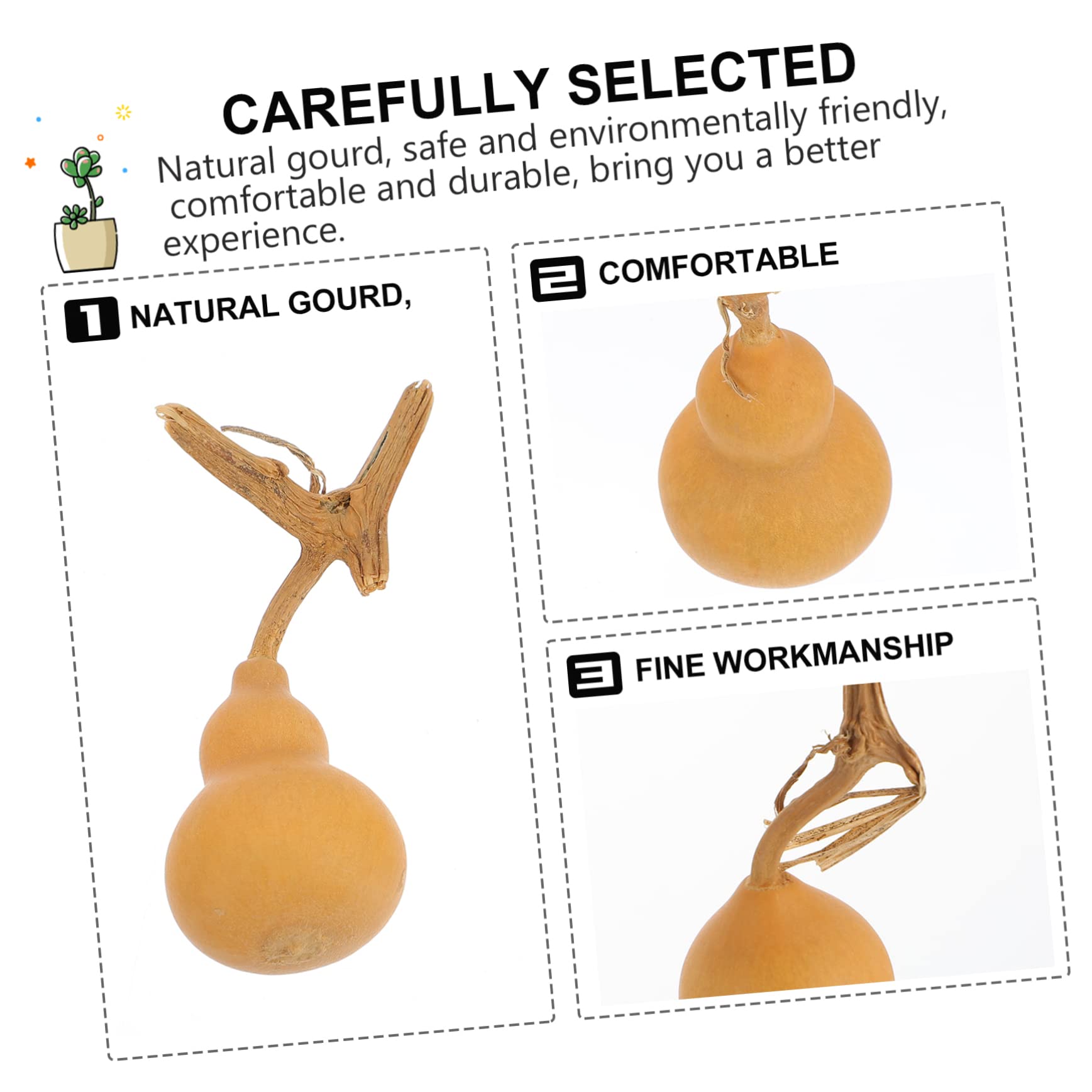 2 Juegos de Calabazas Auténticas Chinas Adornos Artesanales de Calabaza Natural Decoración para Sala de Estar 10 Piezas