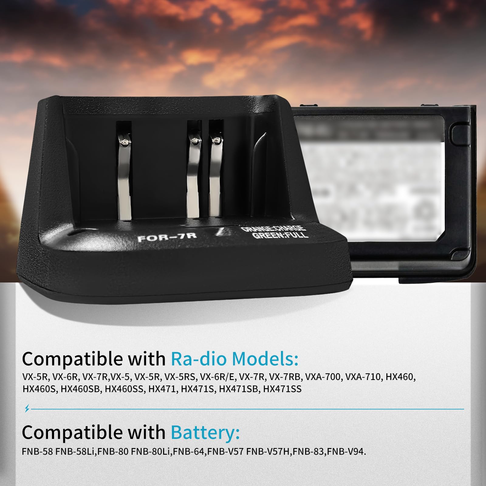 CD-15A Rapid Charger for YAESU VX-5 VX-5R VX-6R VX-7R VXA-700 FNB-58Li FNB-80Li Standard Horizon HX460S HX471S Ra-dio Charger FNB-58 FNB-80 FNB-V57 Battery Charger (1)