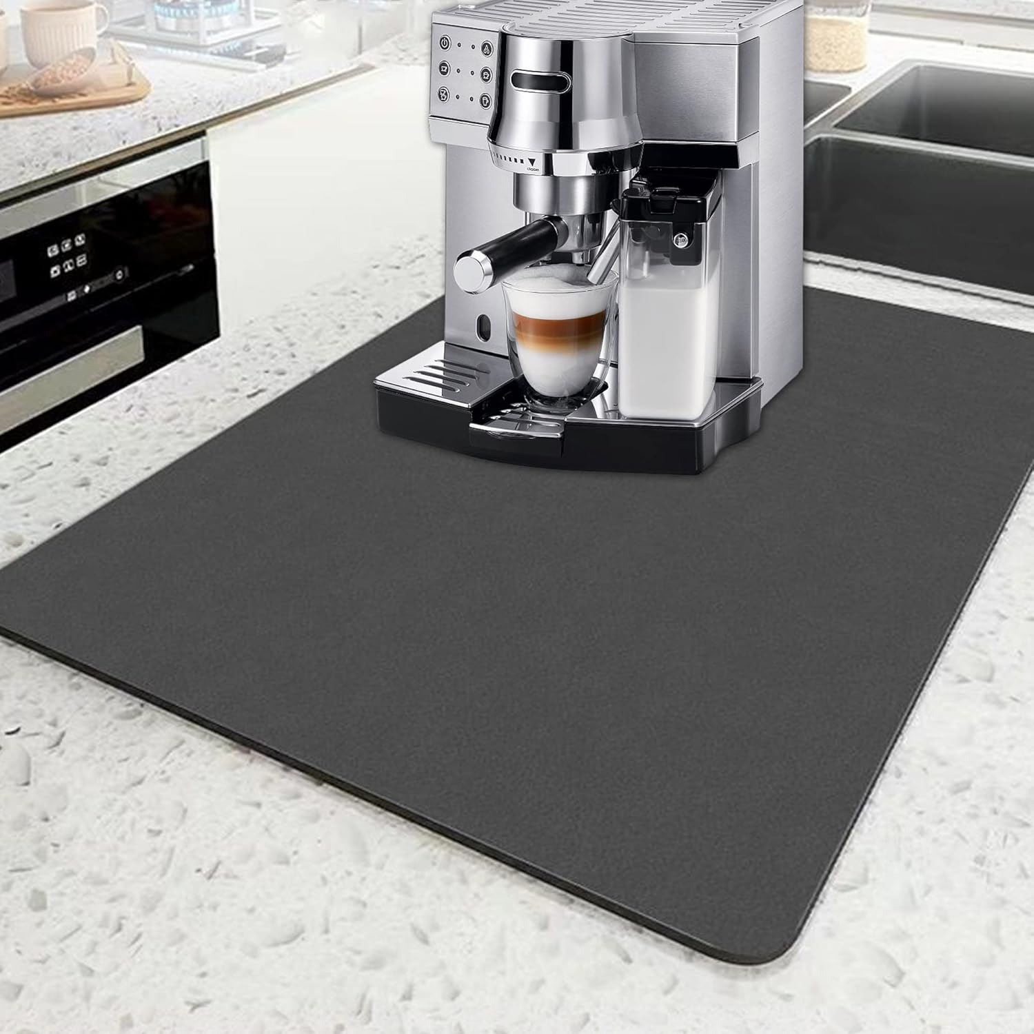 Coffee Mat for Countertops,Absorbent Coffee Bar Mat for Kitchen Counter,Coffee Dish