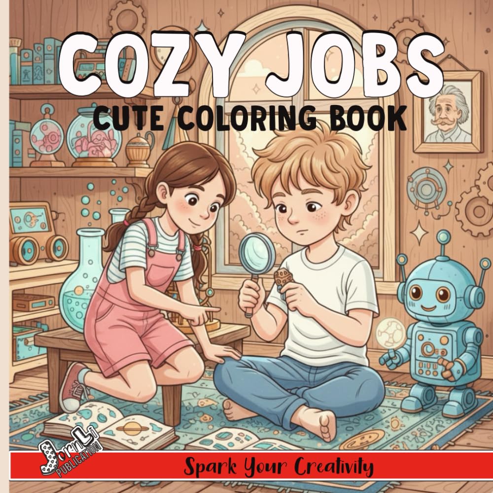 Cozy Jobs: Cute Coloring Book for Adults and Teens with Charming Characters (Cozy Coloring Books)