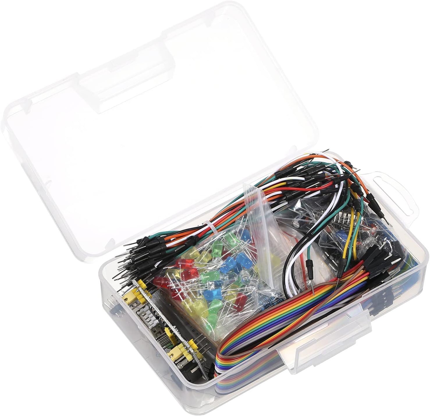 Morelian Electronic Fun Kit Bundle with Breadboard Cable Resistor Capacitor Leds Potentiometer Replacement for Arduino Respberry Pi