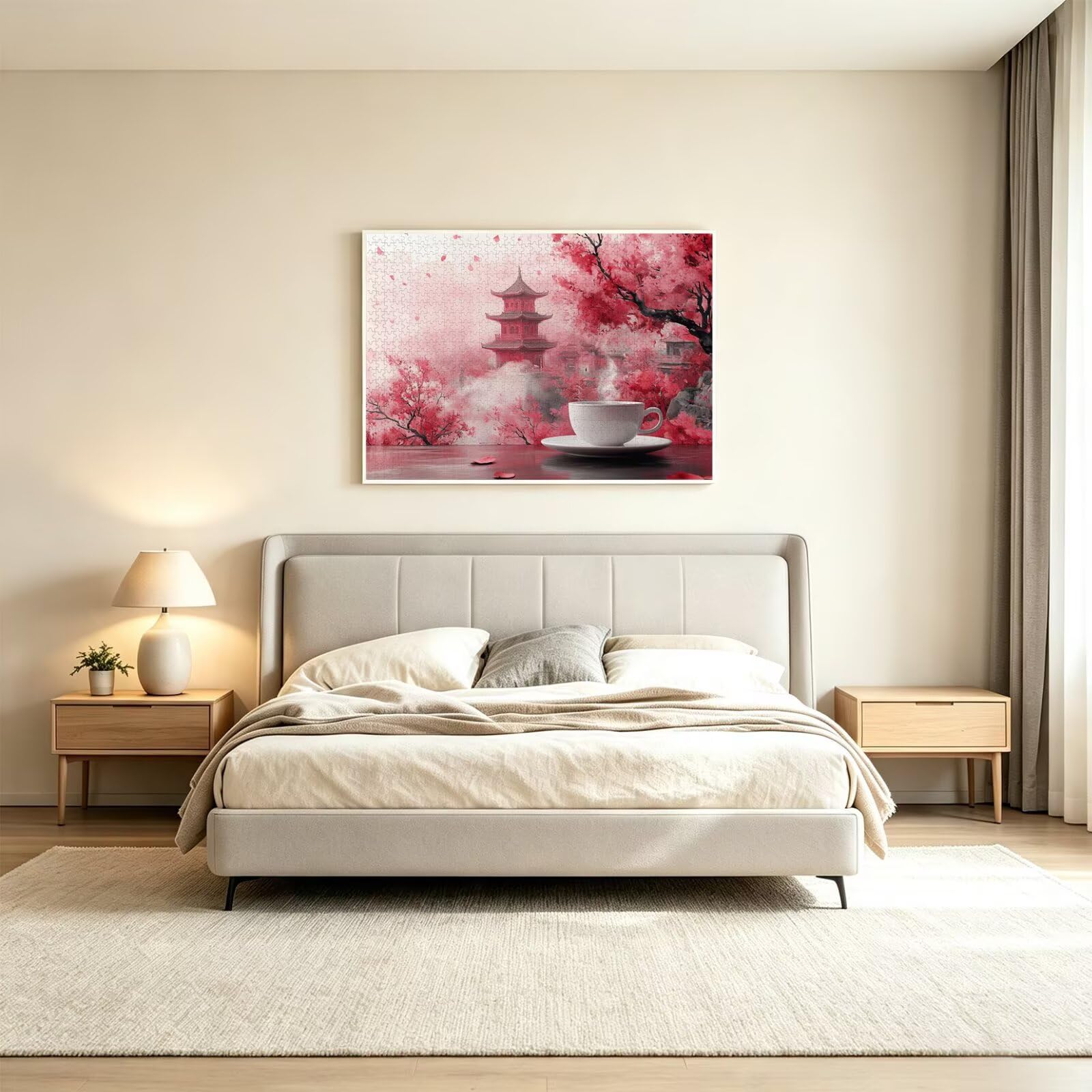 Puzzle 2000 sztuk 99 x 70 cm, puzzle dla dorosłych kwiaty wiśni na poddaszu