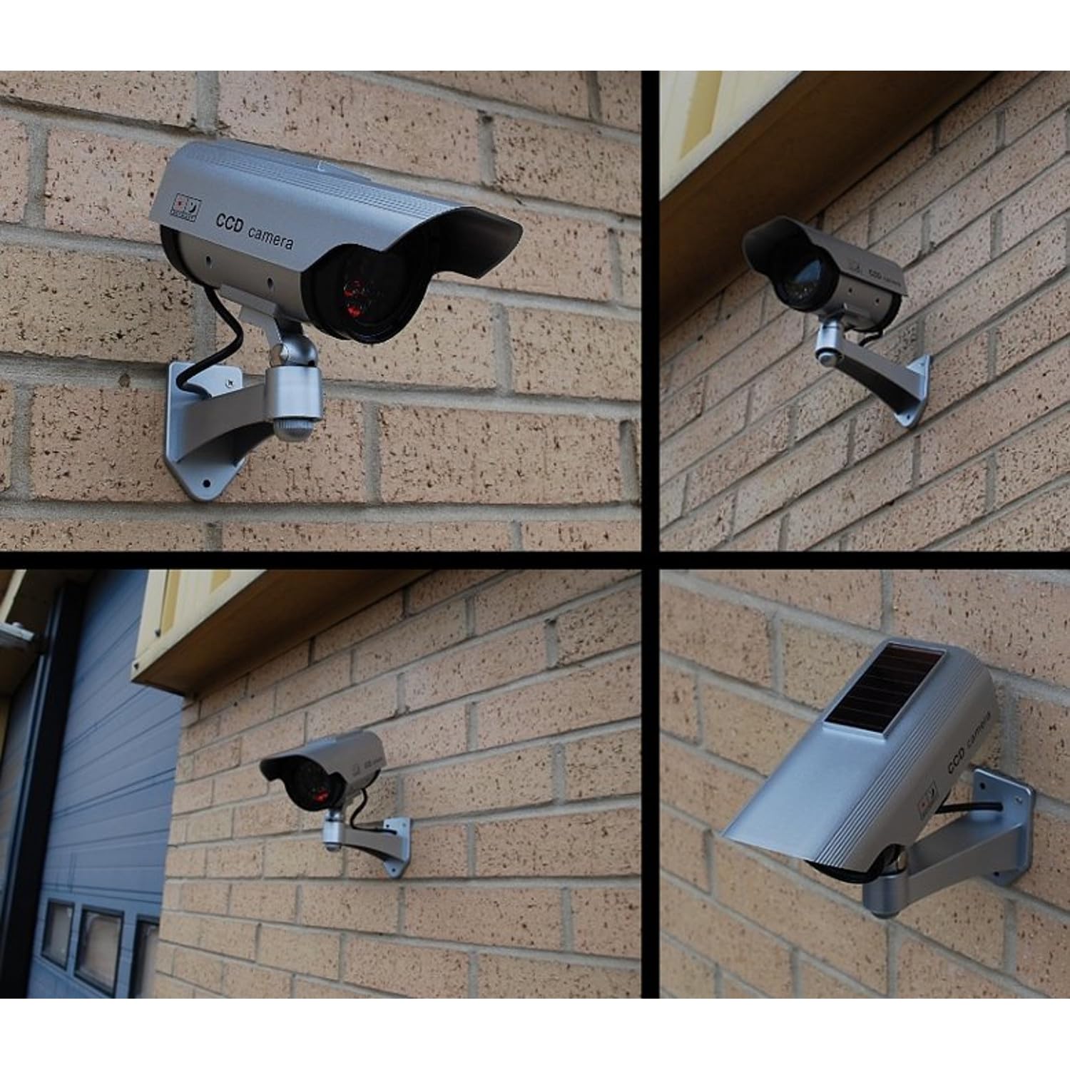 Maclean SOL1200 - Cámara de Vigilancia Simulada con LED Intermitente con Módulo Solar (4)