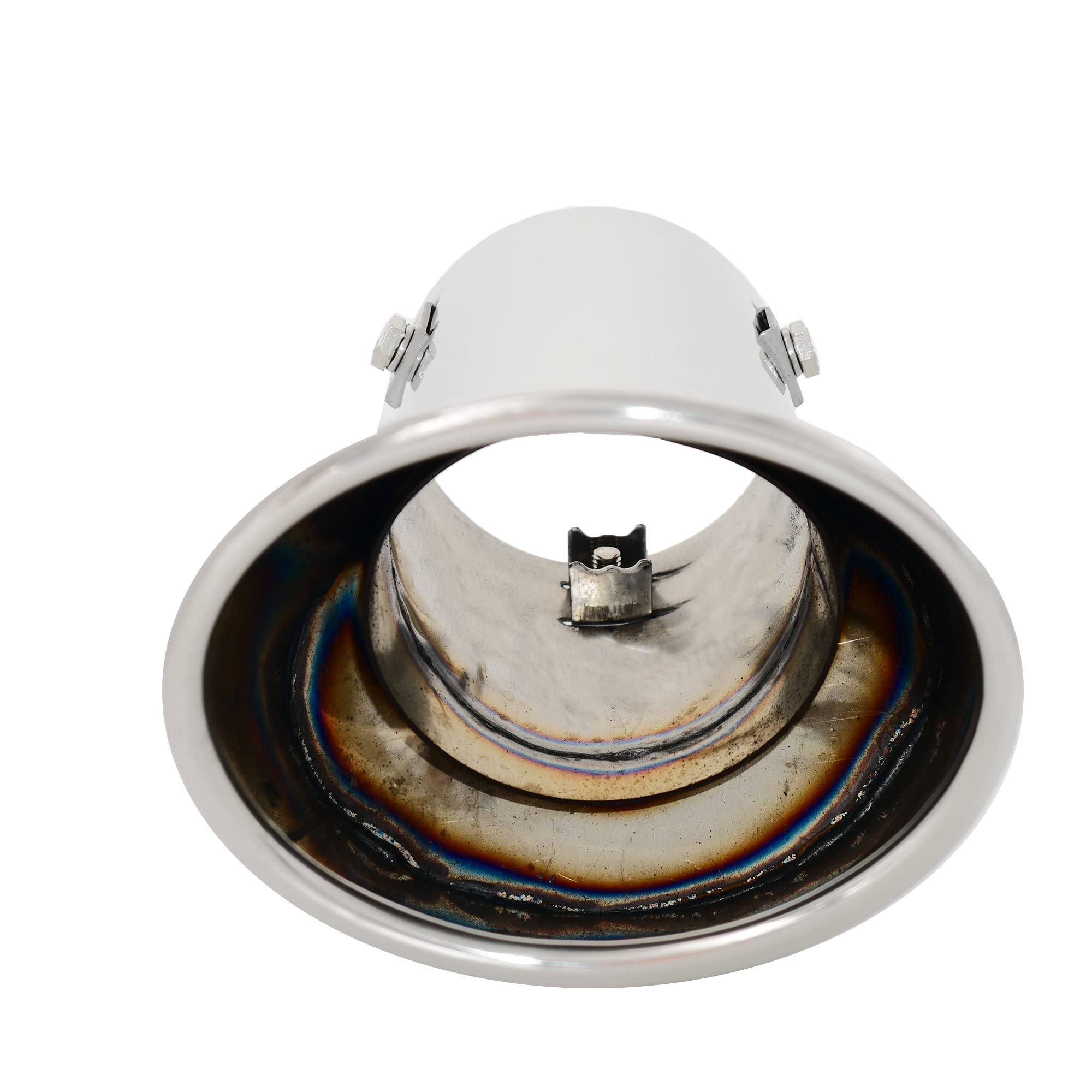 Simoni Racing Cola de Tubo de Escape Deportiva Ovalada Acero Inoxidable - 116x86xL180mm - Montaje 46->74mm