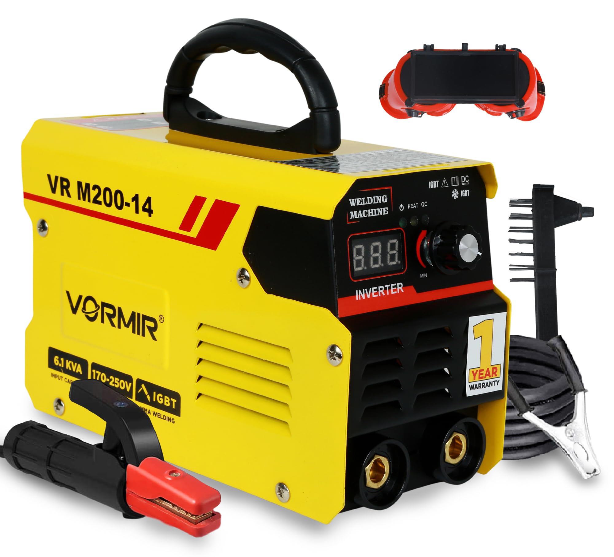 IBELL VORMIR VR M200-14 Inverter ARC Welding Machine (IGBT) 200A with Hot Start, Anti-Stick Functions- 12 Months Warranty