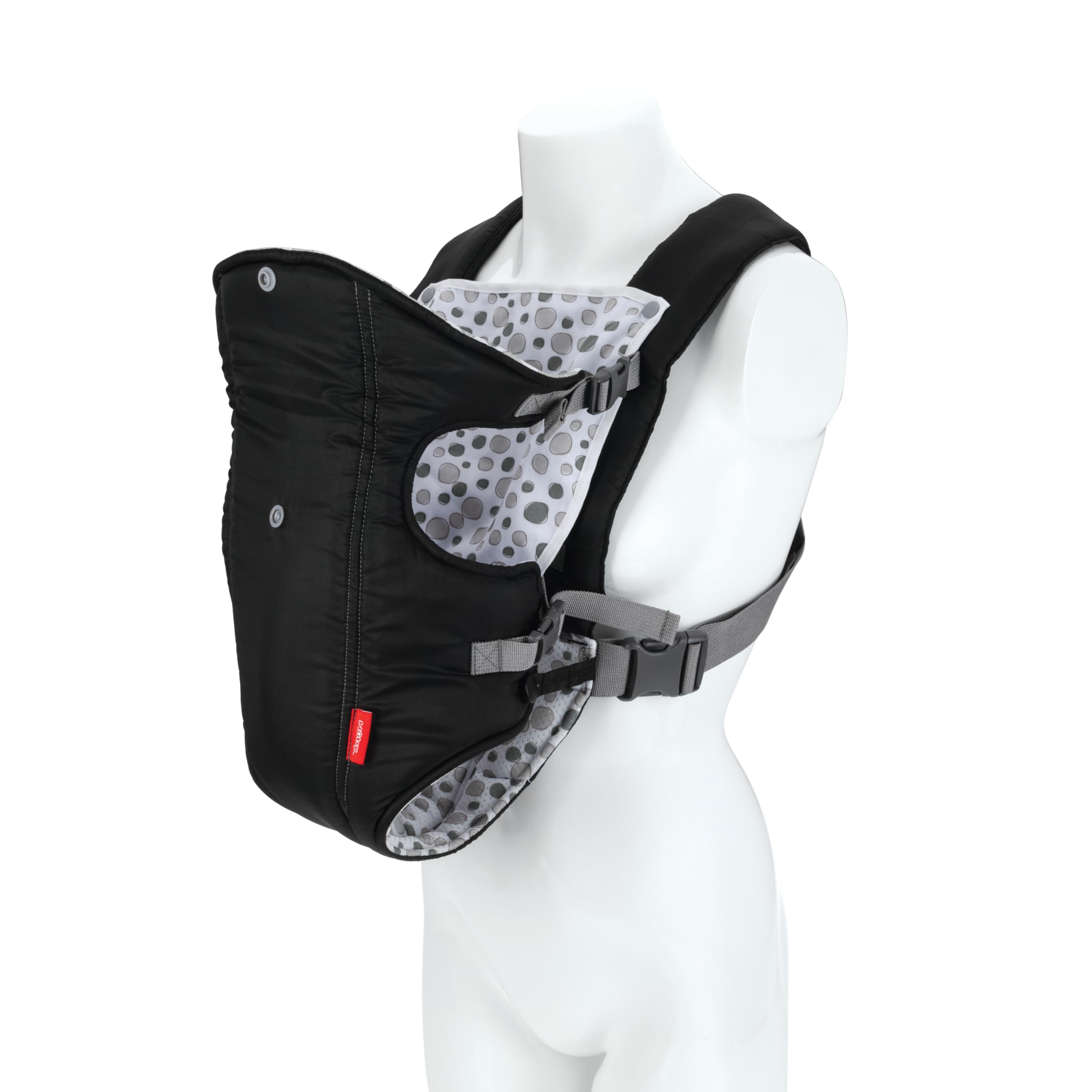 Nuby Porte-bébé de luxe : nouveau-né à tout-petit avec soutien lombaire pour 3,5 à 14,9 kg (3,5 à 14,9 kg) tissu maille respirant léger bonus anneau de dentition amovible bavoir pour bébé bavette