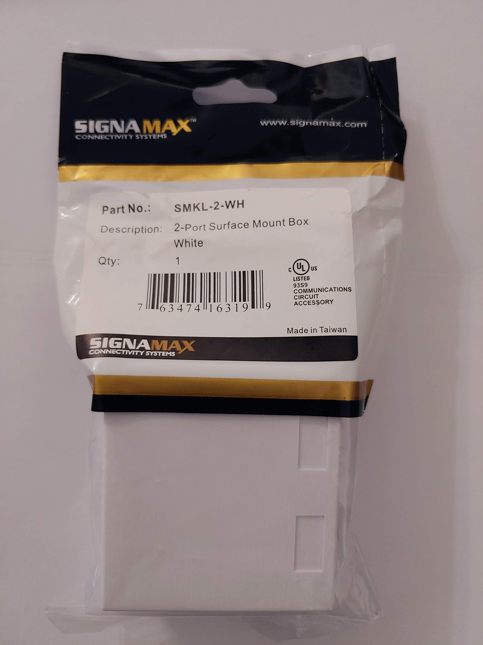 SIGNAMAX SMKL-2-WH 2-PORT SURFACE MOUNT BOX WHITE