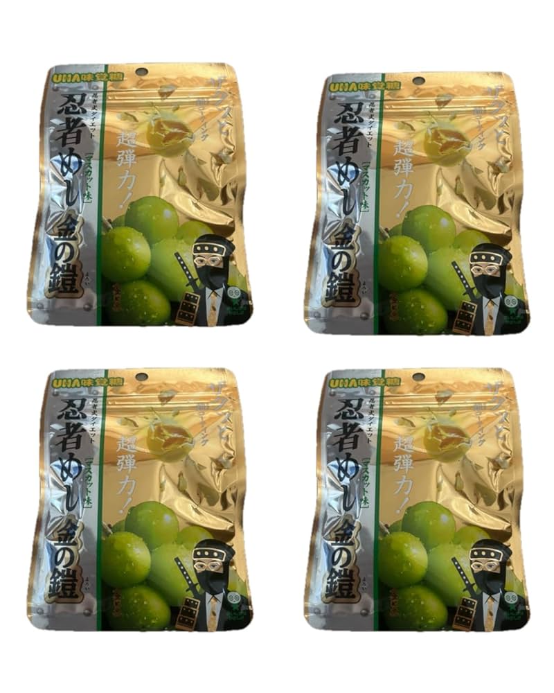 Amazon | UHA味覚糖 忍者めし 金の鎧 マスカット味 40g×4個 SNS