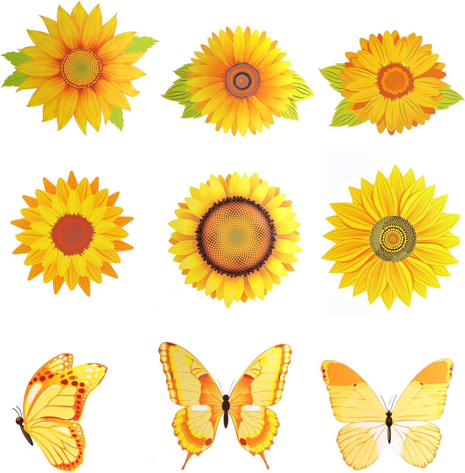 Amazon.com: AIEX 45pcs Summer Bulletin Board Cutouts, Spring Sunflower ...