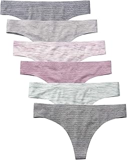 Women's Cotton Thong Breathable Panties Low Rise Underwear