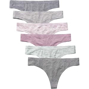 Wealurre Womens Cotton Thong Breathable Panties Low Rise Underwear