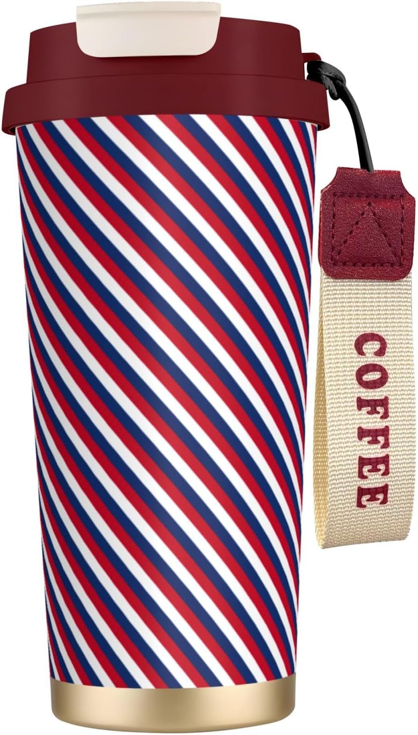 Dutch flag Print Leakproof Insulated Coffee Mug,Stainless Steel Dual Drink Travel Tumbler,17 OZ