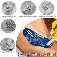 Vista 2 de Perlas de cera dura para depilación – Kit de granos de cera de 1 libra/16 onzas con 10 barras aplicadoras de cera para todo el cuerpo, cara