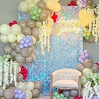 Vista 55 de 36 Panels Giltter Wall Backdrop Pink Shimmer Wall Backdrop for Party Wedding Birthday Engagement Bachelorette Parties Anniversary Decoration