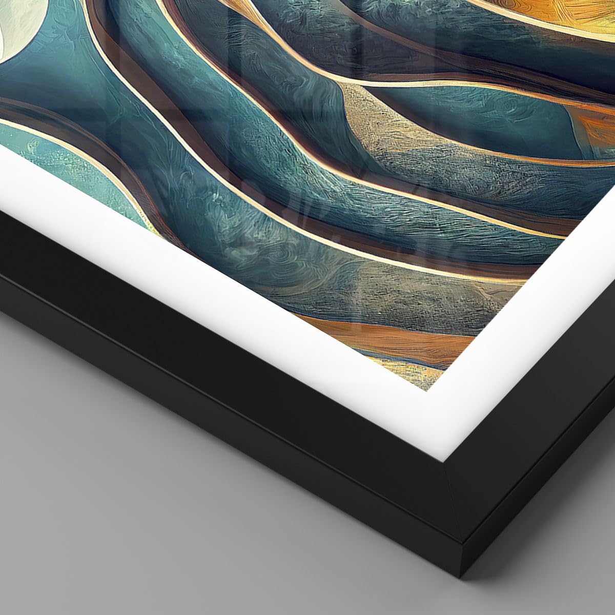 ARTTOR Poster da Parete 100x70 cm Cornice Nera Astratto Arte - 5649 - P2B