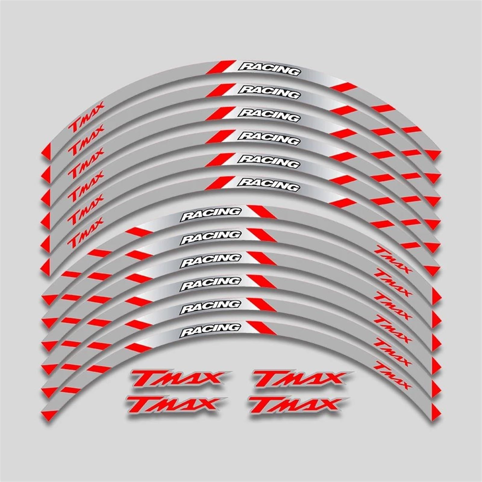 Stickers Motorcycle Stickers Night Reflective Decorative Wheel Rim for Yamaha T MAX500 T-MAX530 XP500 XP530(Style 15)