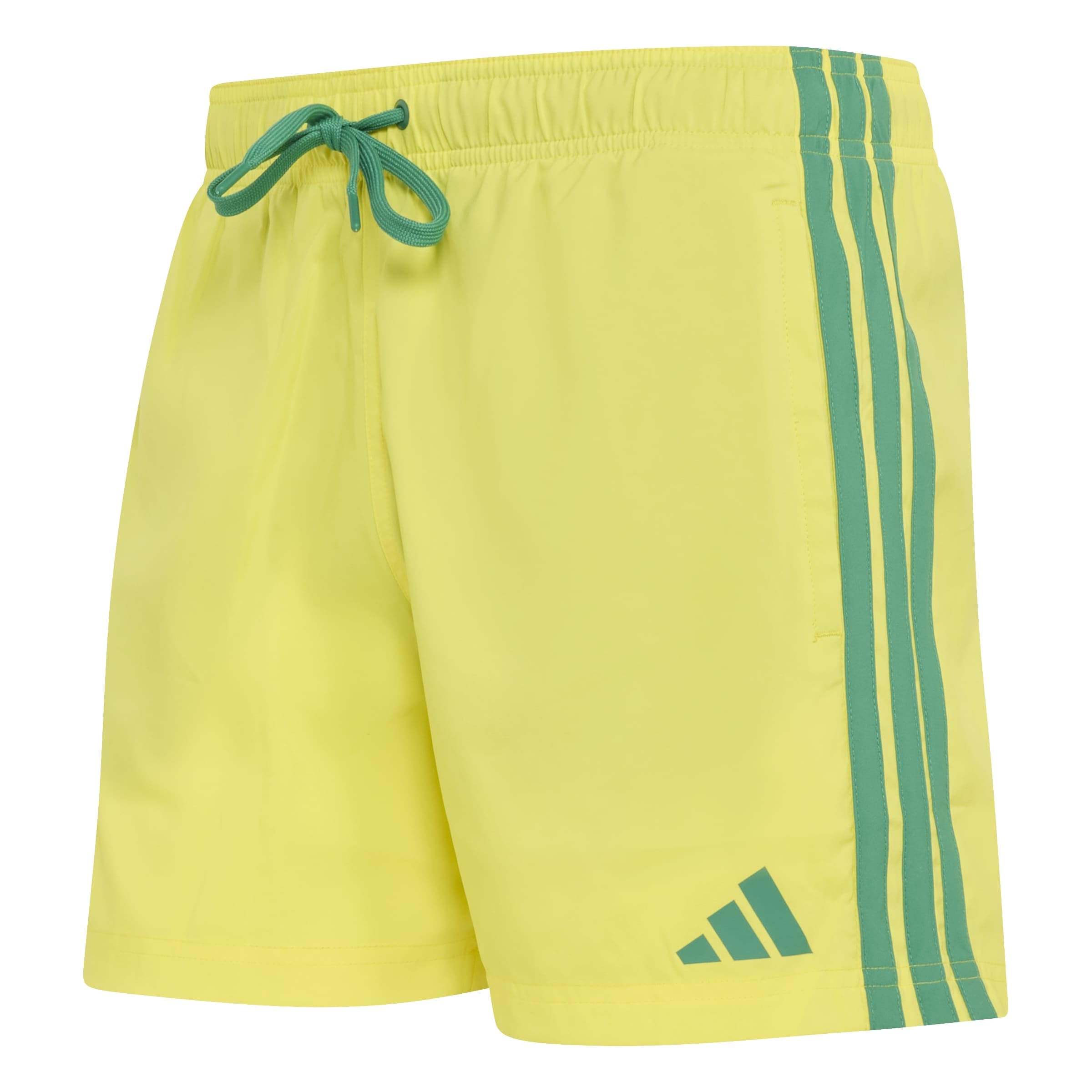 Adidas Men's Jaune Swim Shorts 3-Stripes 5"