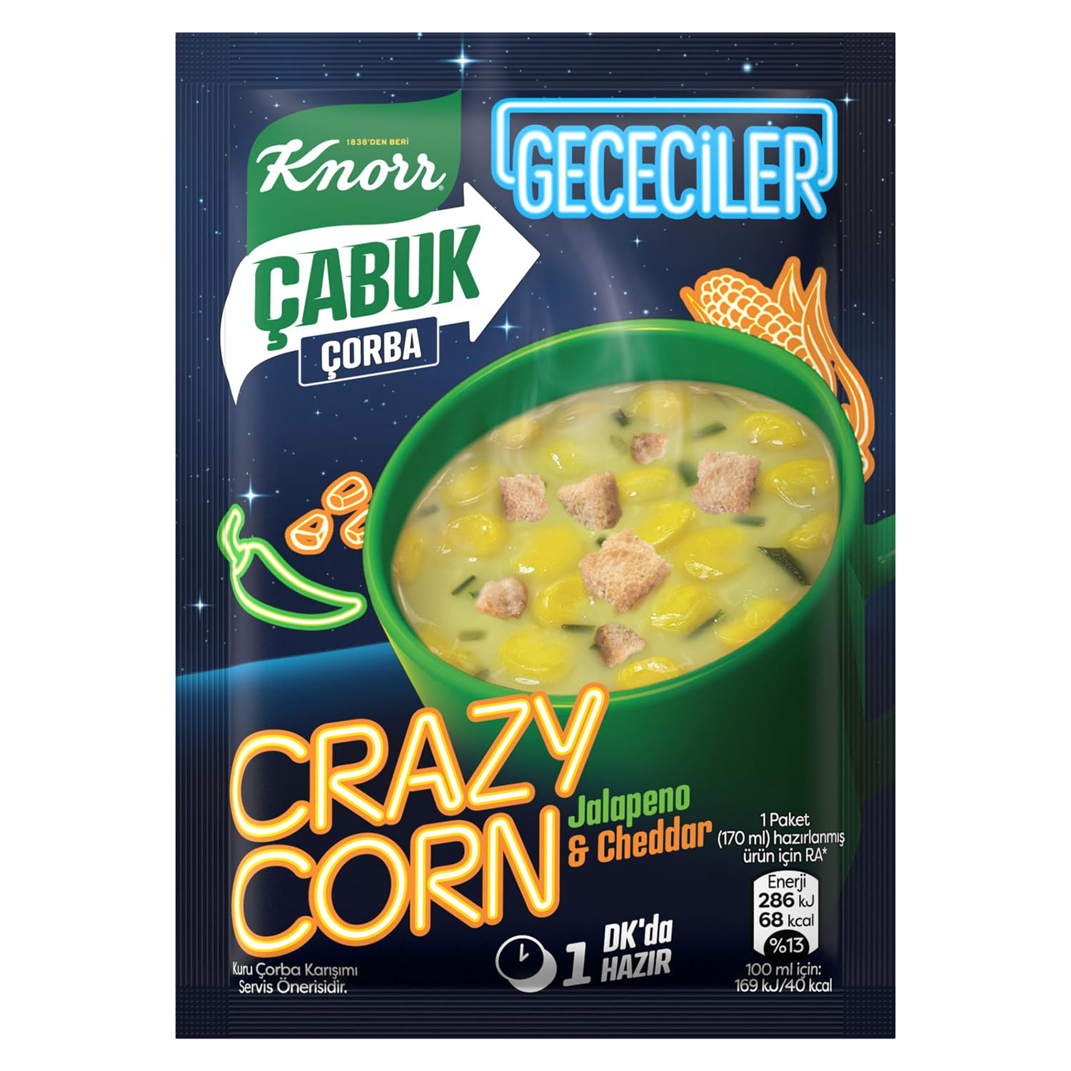 Knorr Çabuk Çorba Gececiler Crazy Corn 18g