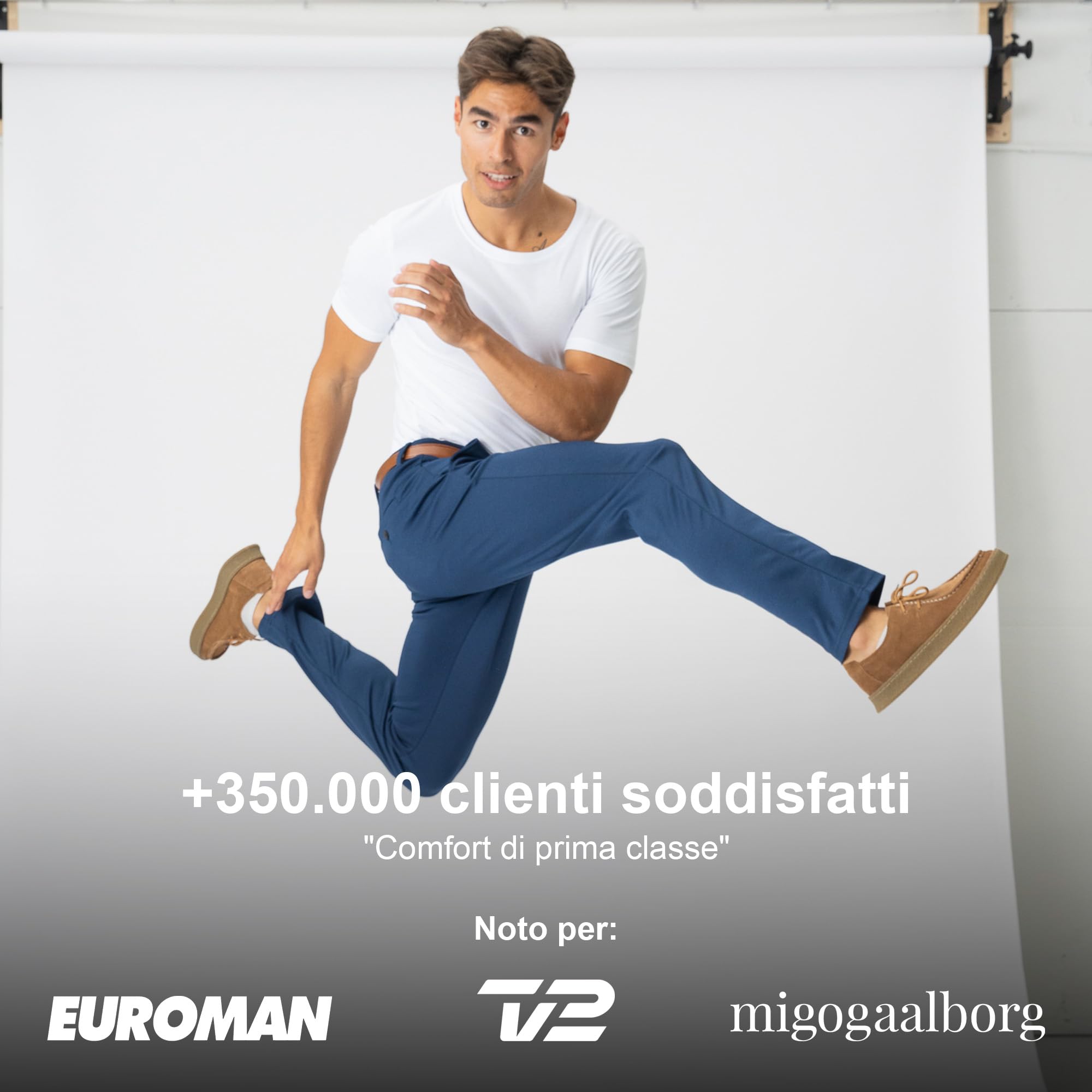 Performance Pants Uomo - Pantaloni Chino Slim Fit Stretch con Tessuto 360° - Eleganti, Comodi e Versatili per Business, Tempo Libero, Viaggio e Golf - vestibilità Curata