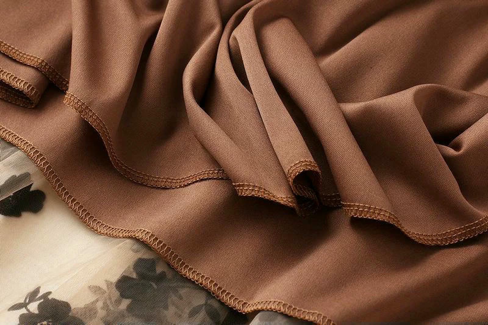 Cintura Sottile Donna Eleganti Donne Floreali Gonne di Tulle in Alto Vita Coreano Gonfie Midi A Pieghe Mesh Uffici Estivi da Gonna Nuovo-Cachi-l