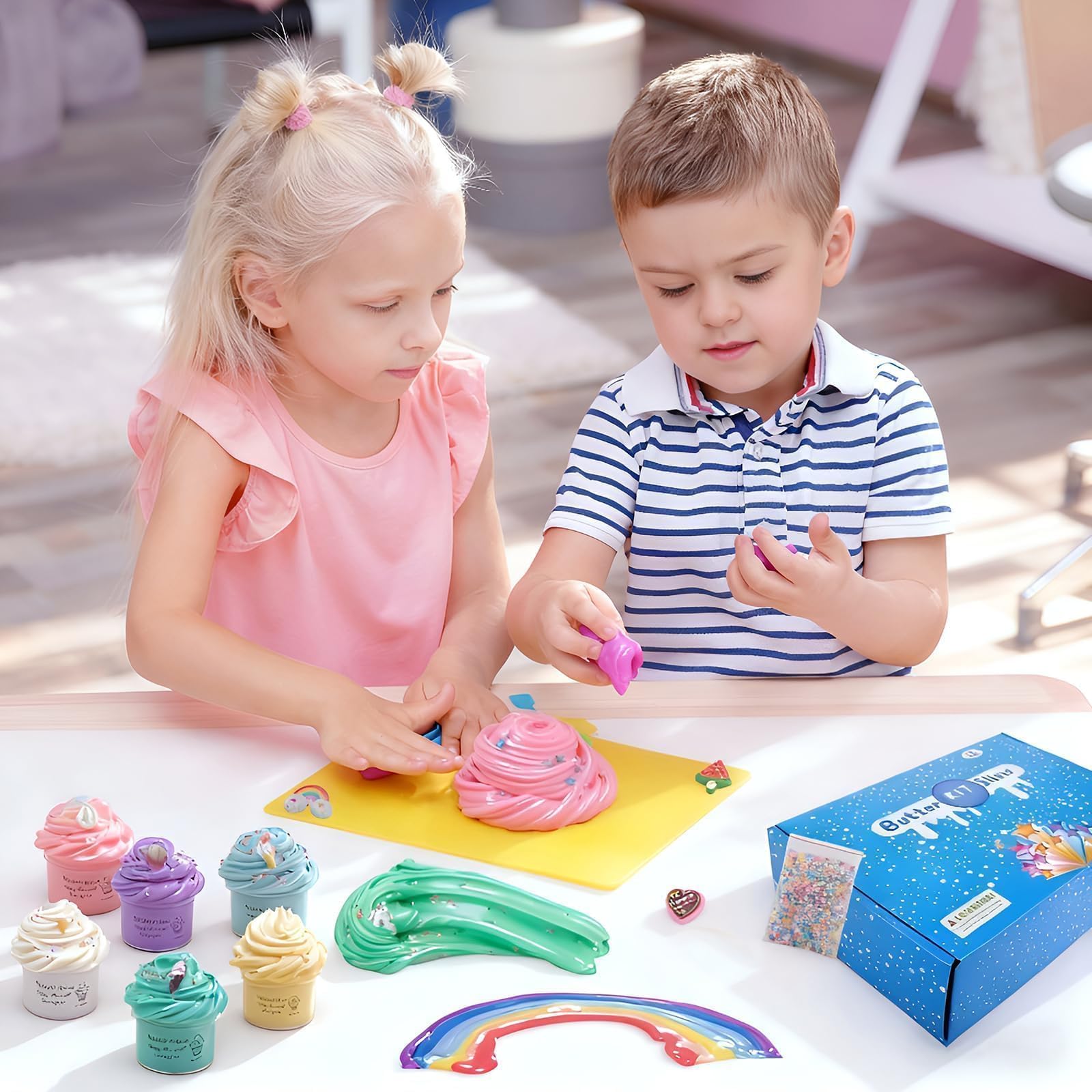 45 Pack Butter Slime Kit for Kids, Holiday Making Bulk Scented Halloween Slime Charms Party Favor, DIY Putty, Soft & Non-Sticky, Stress Relief Toy for Girls and Boys Age 4-12, Birthday Advent Calendar — Amazon image 4