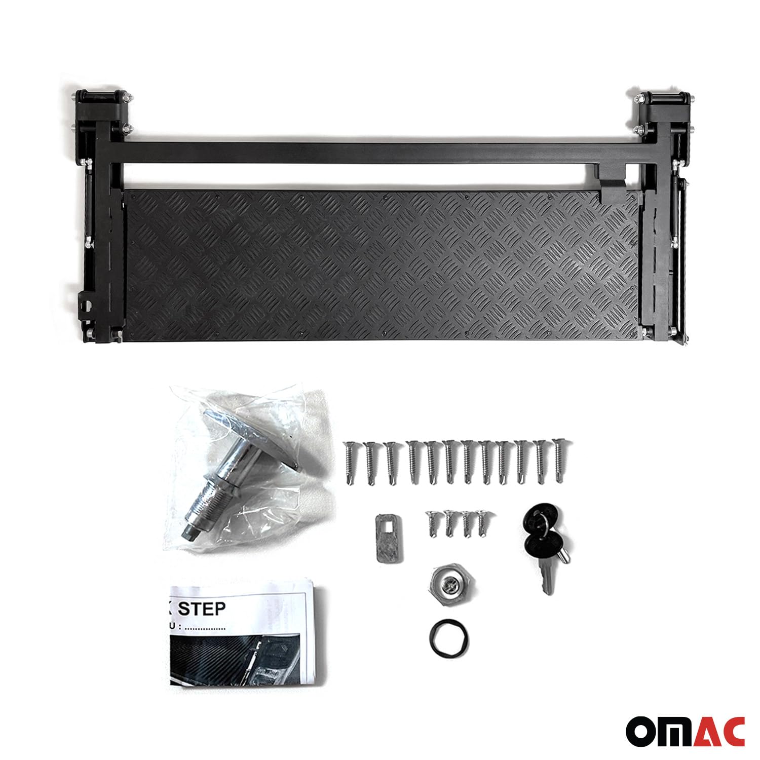 Marchepied Pliable En Acier Galvanisé Pour Camion, Remorque, Camping-car - Dimensions 190x190x172 Mm - Antidérapant, Peu Encombrant