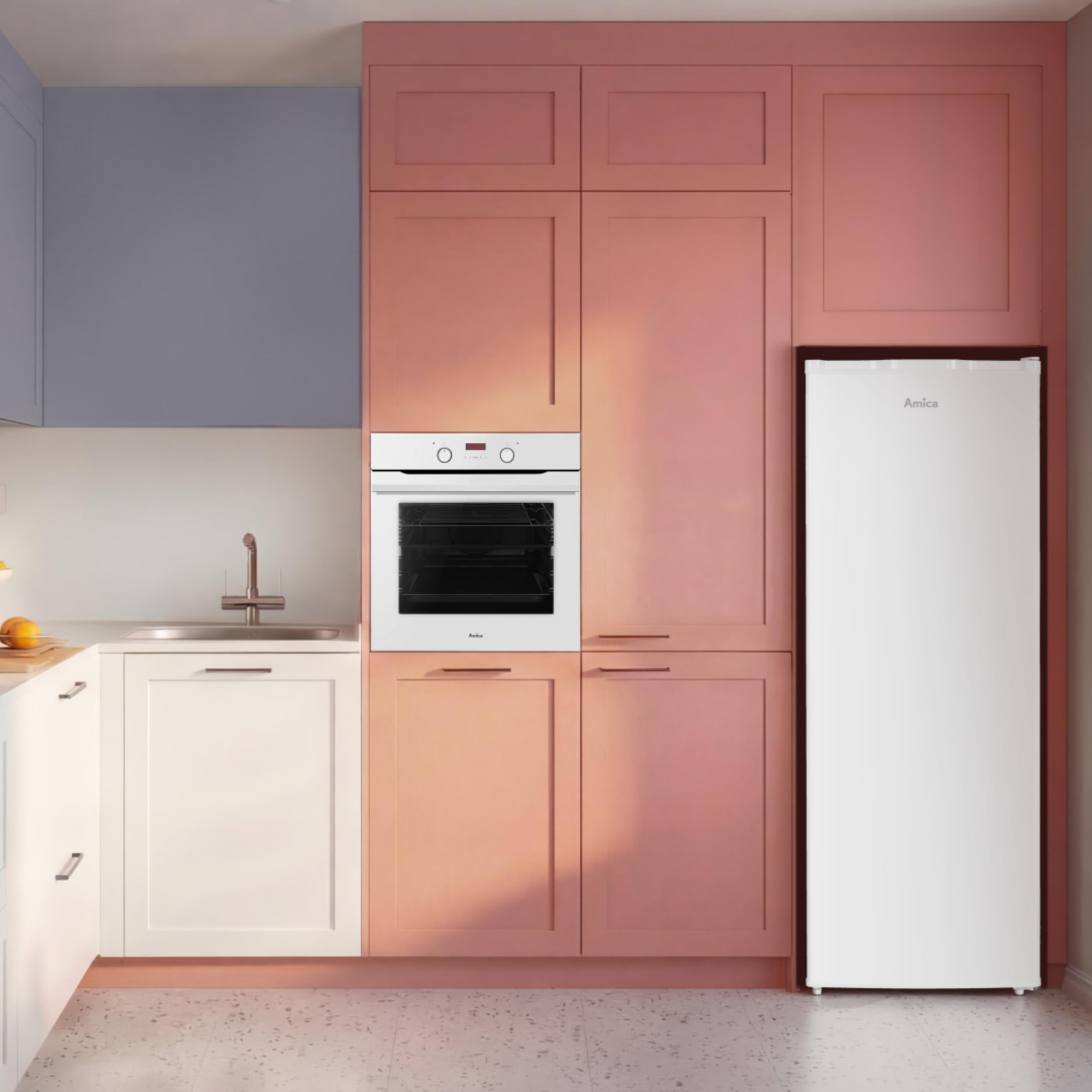 Amica Vollraum‑Kühlschrank 143 x 54,5 x 55,5 cm 242 l Türanschlag wechselbar automatische Abtauung LED‑Innenbeleuchtung AVK 3540 W – kühlschrank ohne gefrierfach