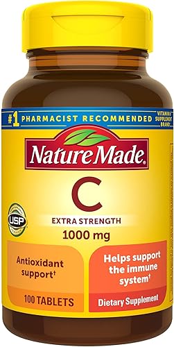 Nature Made Vitamina C 1000 mg suplemento dietético para apoyo inmunológico 100 comprimidos suministro de 100 días