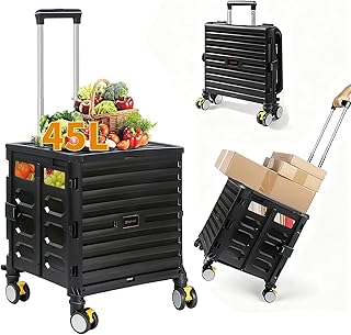 Yoawllty Folding Shopping Trolley Collapsible Cart
