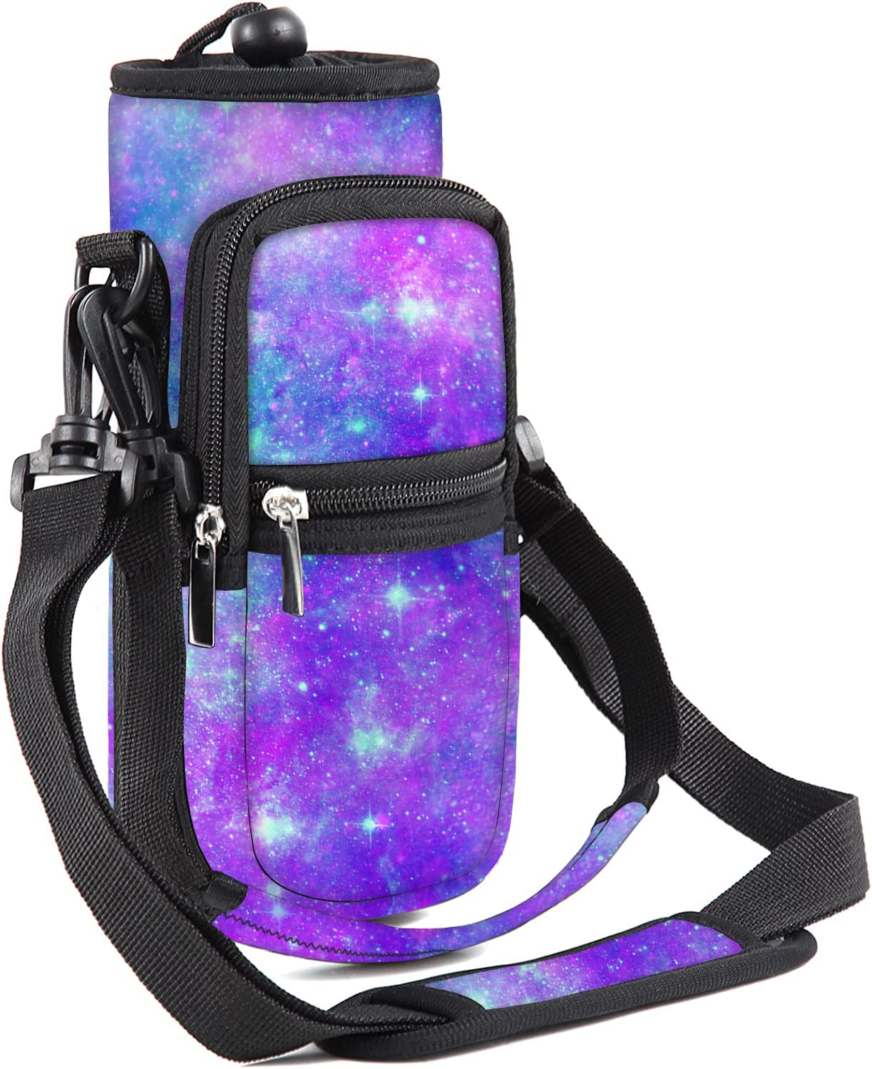 AORTDES 25/32/40/64oz Water Bottle Bag Holder Carrier-Insulated Crossbody Sling Case Sleeve with Strap & Pockets for Men Women Gym Cycling Travel