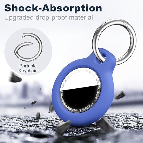 Miniatura 65 de Funda para AirTag con llavero, a prueba de golpes y antiarañazos, accesorios para localizadores GPS, para bolsos y maletas, transparente F5-Clear