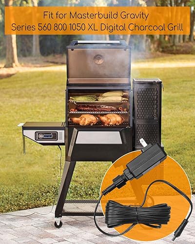 Miniatura 5 de Pieza de repuesto para cable de alimentación compatible con la parrilla digital Masterbuilt Gravity Series 560 800 1050 XL, accesorios de adaptador