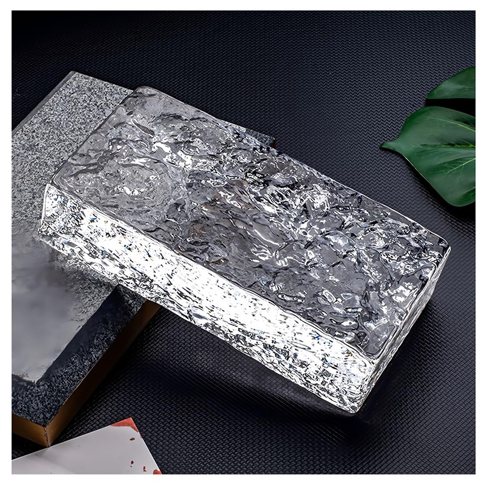 Bloki szklane prostokątne kryształowe klocki do izolacji akustycznej i termicznej, przezroczyste 200 x 100 x 50 mm, idealne do przegród pokojowych i do użytku dekoracyjnego