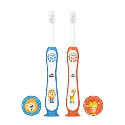 Chicco Toothbrush Set Blue + Orange 3Y-8Y
