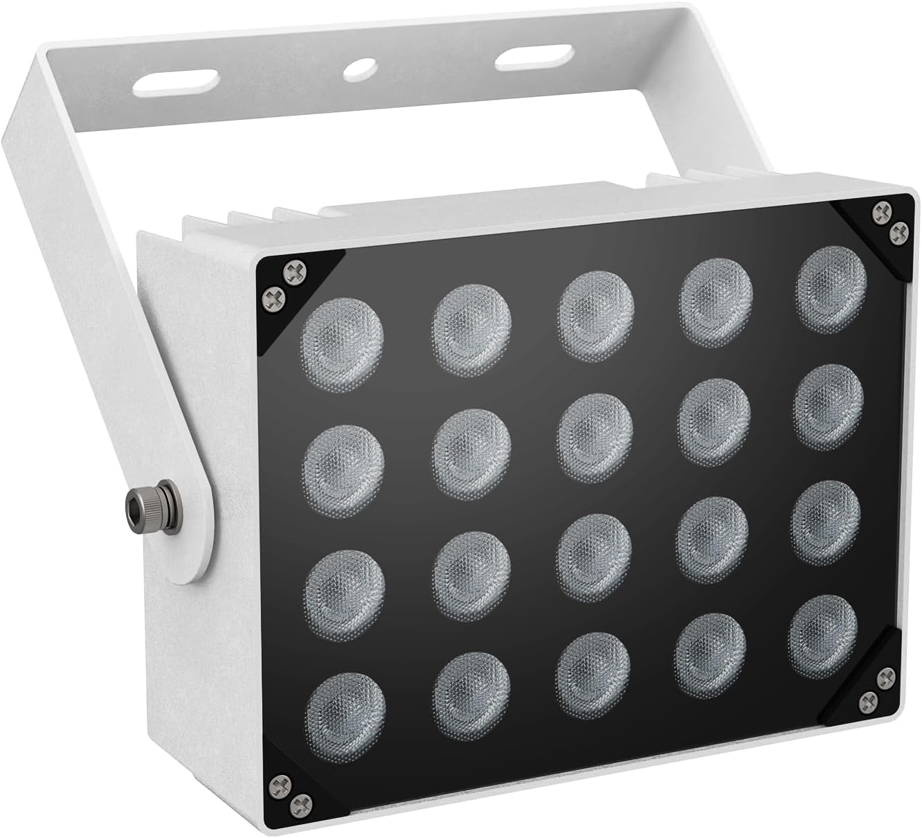 Univivi - 20 LED Infrared Illuminators 850nm Long Range Lighting 90 Degree Wide Angle Infrared Flood Light IP67 Waterproof for Security Camera IR Light Indoor Outdoor