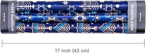 Vista 45 de WRAPAHOLIC Rollo de papel kraft de regalo de Navidad, mini rollo, 3 rollos, 17 x 120 pulgadas por rollo, colección navideña de alce de acuarela