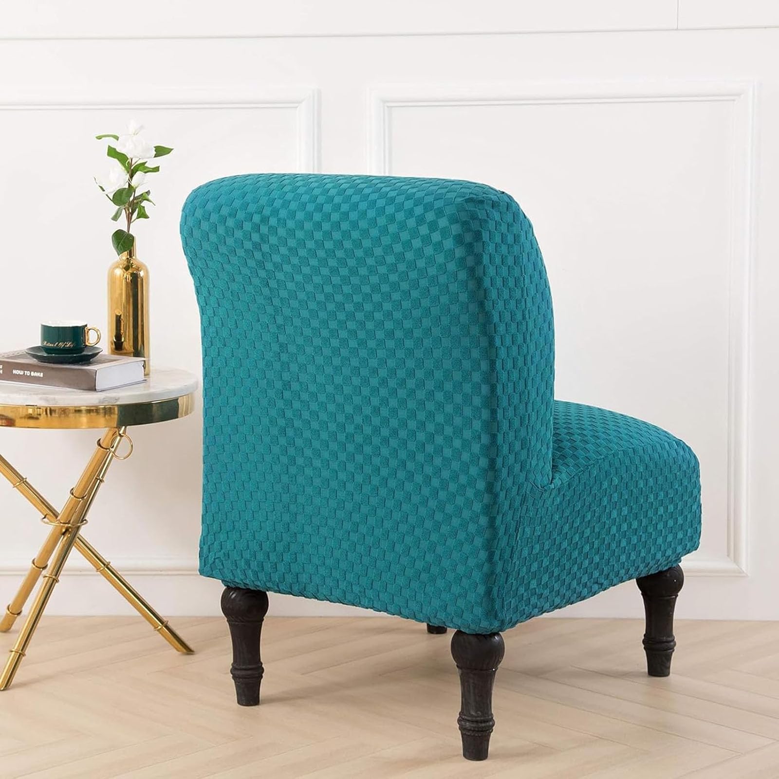 Elastyczny Pokrowiec Na Krzesła Bez Podłokietników, Krzesło Akcentowe Z Poliestru I Spandexu Do Salonu, Jadalni, Hotelu, Czarny(Light Gray,2 Pieces)