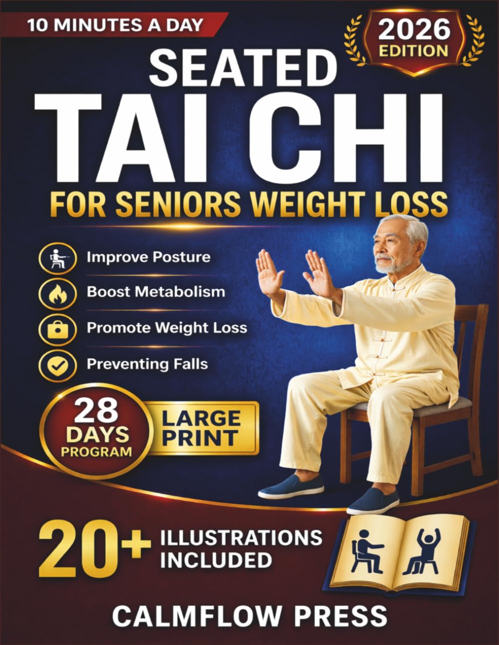 Seated Tai Chi For Seniors Weight Loss: Easy-to-Follow Seated Tai Chi Exercises That Help Seniors Improve Posture, Boost Metabolism, and Promote Weight Loss While Preventing Falls