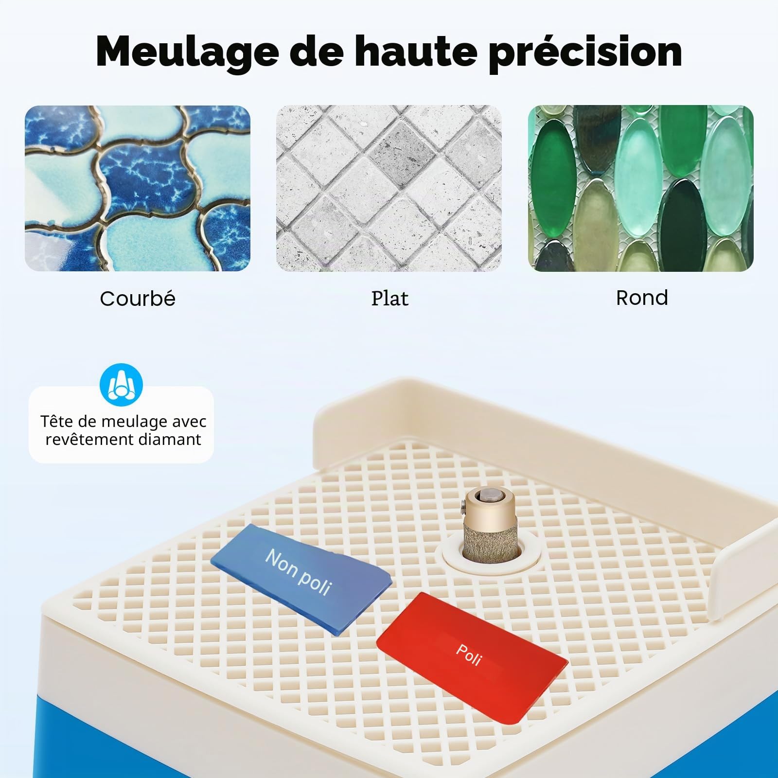 4200R Ponceuse électrique pour verre, mini broyeur électrique, puissance 65 W pour carreaux de mosaïque, vitrail, céramique, décoration de maison, artisanat