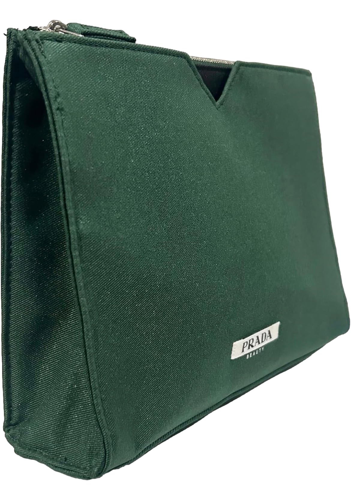 Prada Cosmetic Bag Pouch Green Paradigme Toiletry Zip Travel Fragrance Beauty Trousse (9L X 6.5H X 2W) - UNISEX - 6369