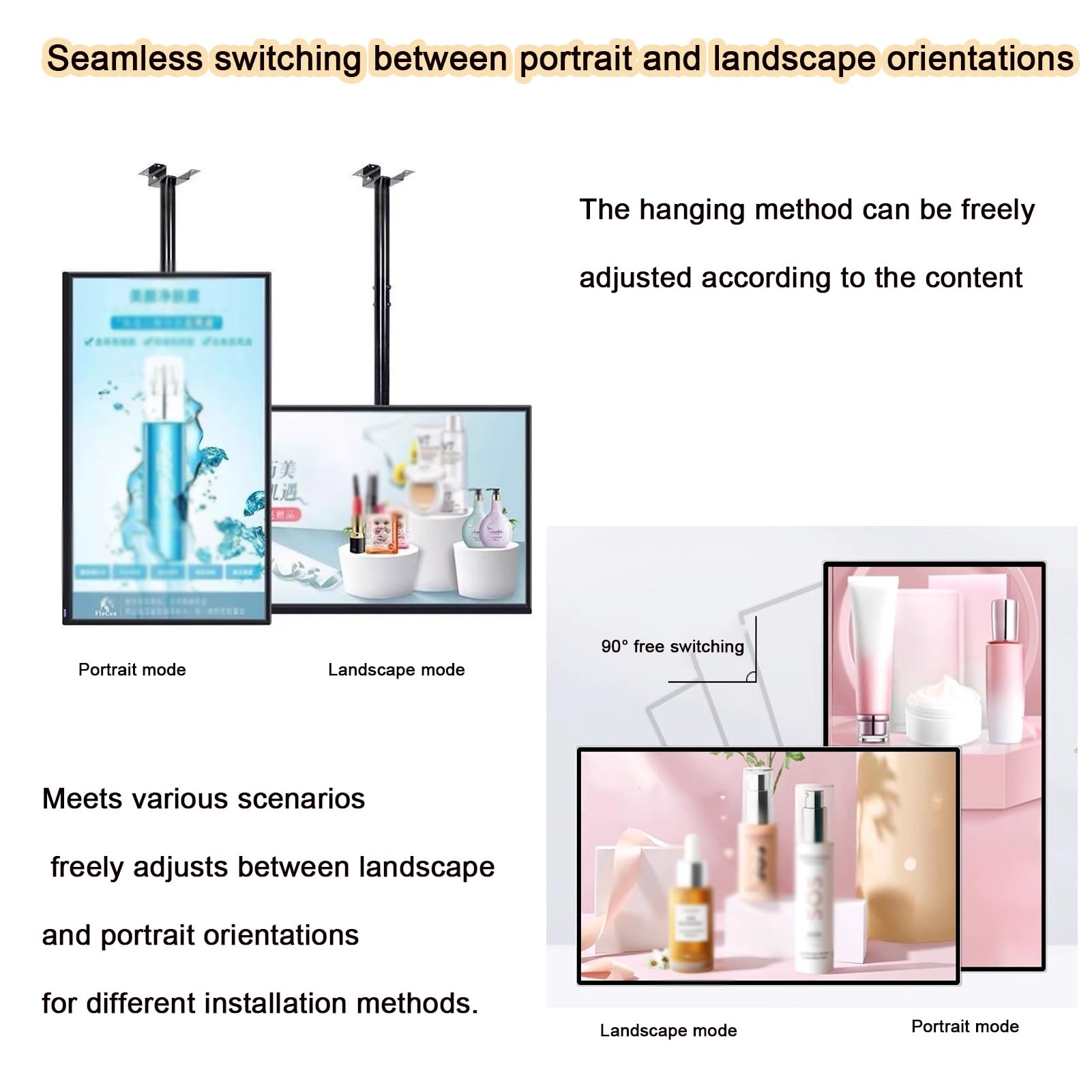 LED Menü-Lichtbox Digital Signage Display für Restaurants und Cafés, kommerzielle Werbelösung, Flipchart für Werbeaktionen und Menüs