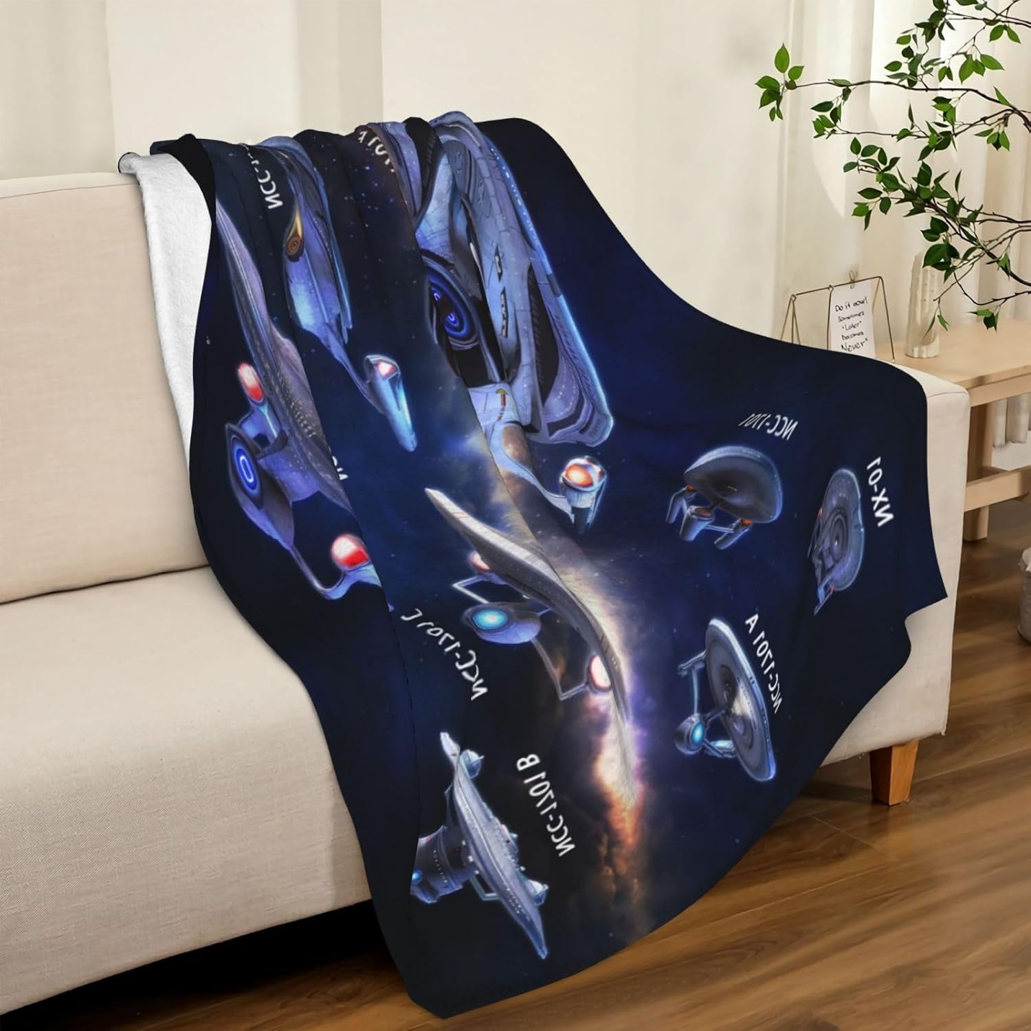 Starship Blanket – Cozy and Soft Throw with Iconic Ship Designs – Gifts Ideal