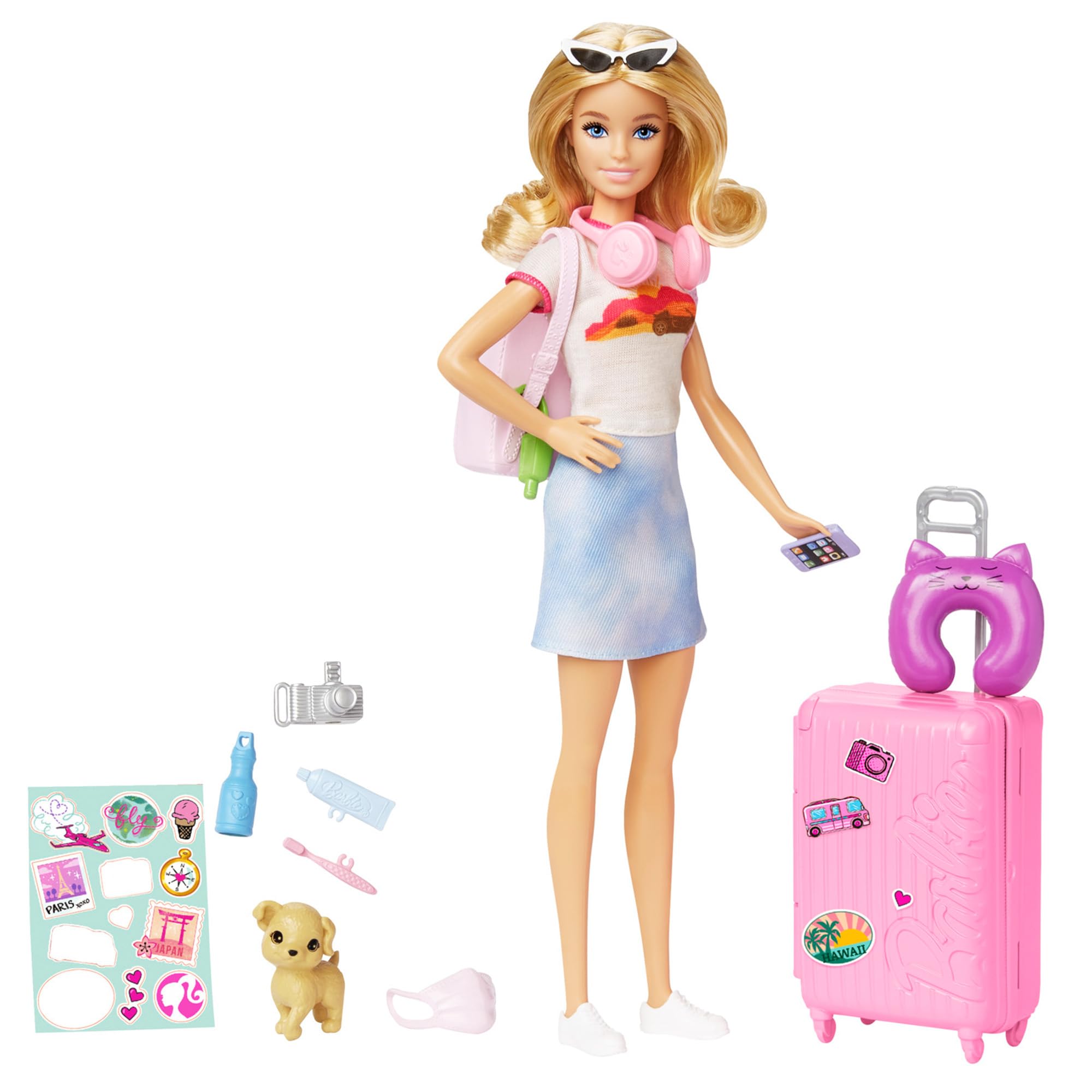 バービー(Barbie) ドール＆ファッション ピンクのりょこうセット きせかえ人形・ハウス ままごと・ごっこ遊び バービー人形 3歳から ピンク HJY18